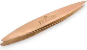 Z-Tweeze Professional Stainless Steel Dual Ended Precision Tweezers- Gold Collection (Rose Gold)