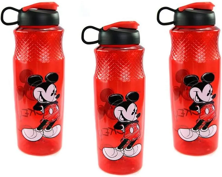 Zak Designs [3-Pack Disney Mickey Mouse 90th Anniversary 30oz Sullivan Sports Water Bottle, BPA-Free