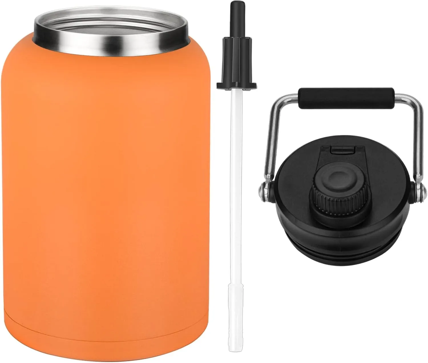 Zenbo 128 oz Jug with Straw Keeps Cold up to 36 Hrs,One Gallon Large Double Wall Vacuum Insulated Water Bottle,Sweat-Proof Leak-Proof