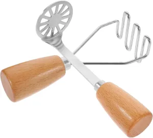 Zerodeko 304 Stainless Steel Potato Masher Manual Potato Ricer for Kitchen Vegetable Mashing