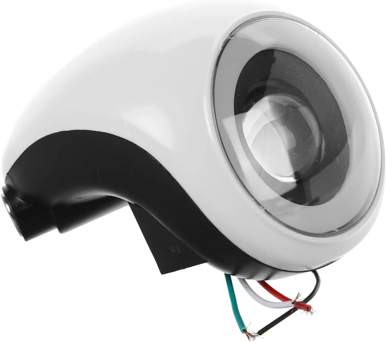 Zerodeko Electric Scooter Front Light Headlight with Battery Display Horn High Brightness Illumination Compatible with Electric Bikes Durable Design