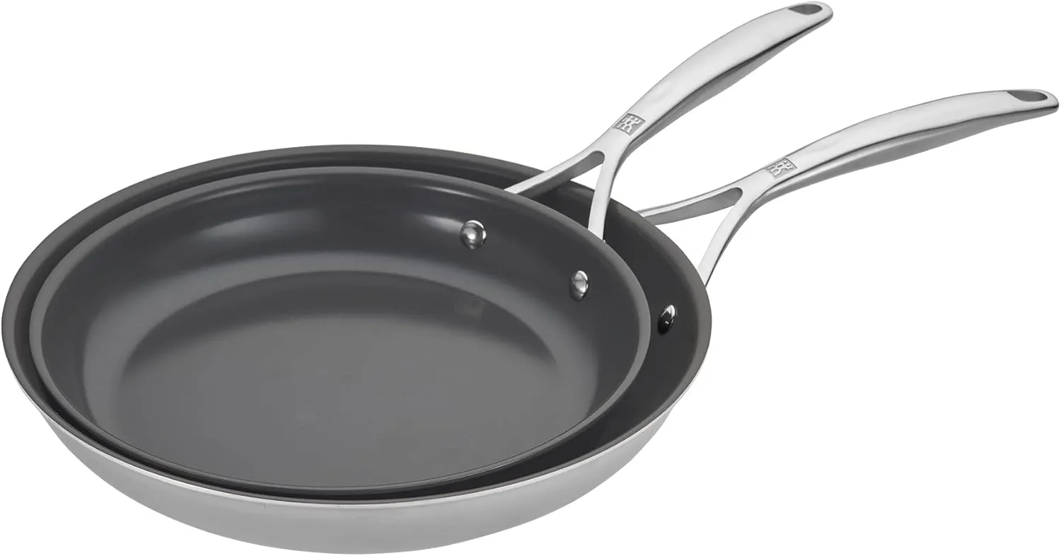ZWILLING Spirit Energy   2-pc Stainless Steel Ceramic Nonstick 10-in & 12-in Fry Pan Set