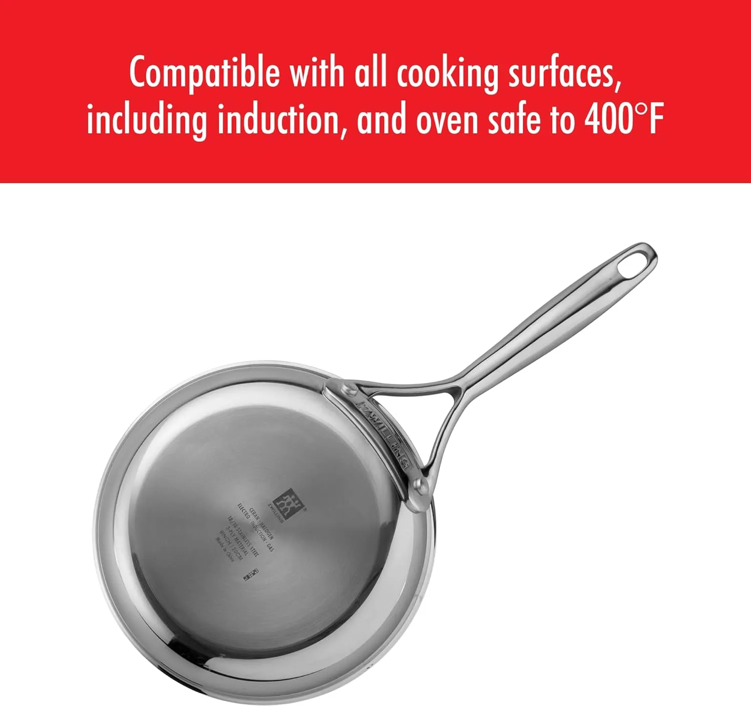 ZWILLING Spirit Energy   2-pc Stainless Steel Ceramic Nonstick 10-in & 12-in Fry Pan Set